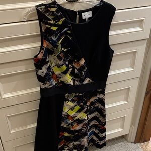Women's Black and Multicolor Dress